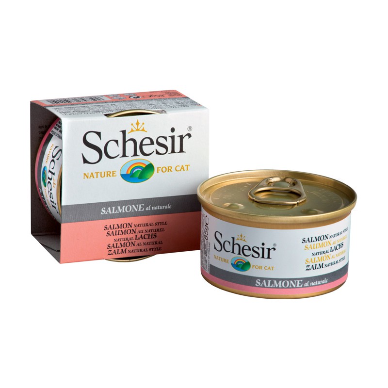 Schesir - Soupe au Saumon rose Sauvage et Carottes pour Chat - 85g