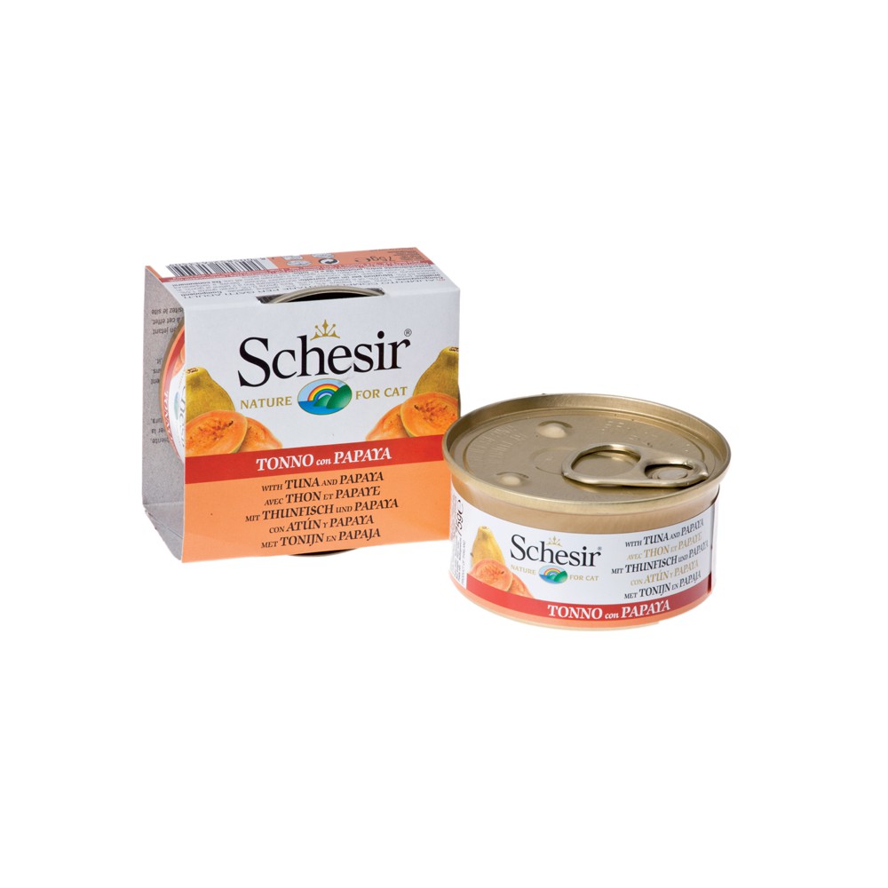SCHESIR - Soupe pour chat - Thon Sauvage et papaye - 85gr