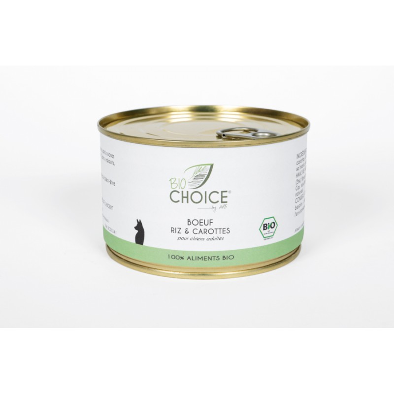 BioChoice Chien  Boeuf Riz & Carottes boite 400g